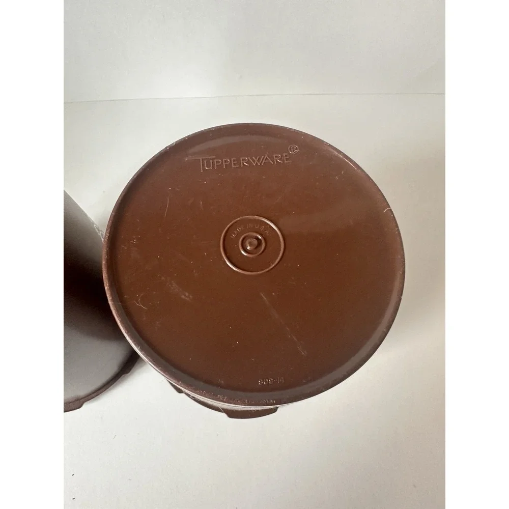 Set Of 2 Vintage Tupperware Servalier Canisters 1970's Missing Lids